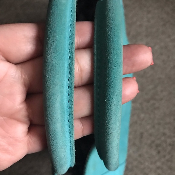 Gap medium Teal suede & patent Tote Bag - Picture 9 of 9